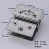 Bisagra de Acero Inoxidable Puerta de Baño Puerta de Madera Puerta de Gabinete Vitrina 180 Vidrio Unilateral Bilateral Bisagra de Vidrio Clip de Vidrio
