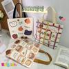Bolsa de Lona Femenina Caricatura Bolso de Lona Pequeño Bolso de Hombro Ins Estilo K Lindo Casual Bolso de Mano Envío Directo