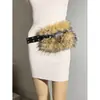 Novo Cinto de Pelo de Coelho D. I .A OOTD Cinto Mao Mao Europa e América Transfronteiriço Quente Sexy Garota Picante Cobertura de Cintura Cinto Largo