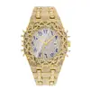 2025 Popular Comercio Exterior Personalizado Malla Incrustaciones de Circonita Reloj de Moda Alta Calidad Popular Reloj para Hombre