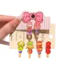 Presilhas de Cabelo de Desenho Animado com Frutas Coloridas para Mulheres, Presilhas Bico de Pato para Franja Lateral e Cabelo Solto, Acessórios de Cabelo Fofos e Divertidos