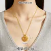 Collar con Colgante de Corazón Tejido de Arena Dorada de Vietnam para Mujer Diseño con Sentido Oro Imitación Hielo Triturado Gota de Agua Estilo Simple Accesorios