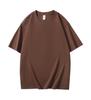 Camiseta de Algodão Puro 220g Ombro Caído Gola Redonda Versão Grande Manga Curta Roupa de Trabalho Camiseta de Publicidade Cultural com Logo Estampado Atacado Personalização