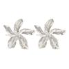 Pendientes de flores de metal pesado tridimensionales de lujo ligeros ZA, pendientes de flores de hojas exageradas, pendientes vintage europeos y americanos para mujer