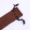 Gran cantidad en stock estuche para bolígrafos de cristal de franela de doble cara engrosado con cordón de haz multicolor estuche de franela para bolígrafos estuche para bolígrafos de voltaje venta al por mayor
