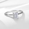 Anillo Geométrico Rectangular de Circonia de Plata Esterlina S925 para Mujer Exclusivo Transfronterizo de Lujo Accesible Anillo de Bodas Anillo Pulsera