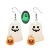 Brincos de Halloween Transfronteiriços Terror Engraçado Caveira Aranha Abóbora Fantasma Gato Preto Brincos de Halloween Joias Brincos