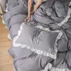 Funda de almohada de color liso para estudiantes, funda de almohada de estilo princesa para dormitorio, funda de almohada de estilo coreano, se vende en par o individualmente
