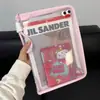 Bolsa de Documentos Ins Grossa e Atualizada Cor Doce Alto Valor Bolsa de Mão Grande Capacidade A4 com Zíper Armazenamento para Provas e Livros