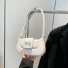 Bolso Nuevo para Mujer Retro Lazo Bolso Cuadrado Pequeño Textura Bolso de Axila Primavera 2025 Moda Casual Bolso de Hombro