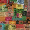 43 Pegatinas de Boletos de Rock Band Flor de Pistola Reina Computadora Retro Teléfono Móvil Pegatinas para Libreta Impermeable Decoración para Libreta