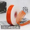 Fita de Chiffon com Borda Dourada de 2,5cm para Embalagem de Buquê de Flores, Embrulho de Presente, Decoração de Cabelo DIY para Casamento, Fita de Chiffon