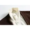 Suéter Rumen Meng Estilo Academia Retro Japonés Falso Dos Piezas Marca Trendy para Hombres y Mujeres Otoño Pareja Casual Artístico Tejido