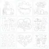 Ferramentas Criativas DIY Feitas à Mão para Pintar Corações Molde Recortado Fabricante Brinquedo de Grafite Mais Vendido Molde para Impressão