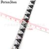 Cinturón decorativo de diamantes de imitación con patrón blanco y negro multiestilo de una yarda, disponible al por mayor, para ropa, zapatos, bolsos, accesorios de ropa.