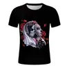 Comércio transfronteiriço Halloween Natal Camiseta com impressão digital 3D masculina feminina manga curta atacado