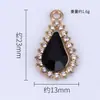 Nuevo Colgante Creativo de Gema de Cristal Forma de Gota de Agua Materiales para Accesorios DIY Aleación Galvanizada Pulsera Individual Colgante Collar Pendientes