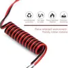 Cable de Lámpara de un Solo Color Rojo y Negro de 2 Pines, Cable de Núcleo de Cobre Puro para Lámpara de 22 AWG 20 AWG 18 AWG