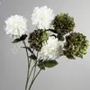 3 cabezas de peonía de Luoyang ramo de flores artificiales, materiales DIY para decoración de escena de boda, flores artificiales para paisajismo y arreglos decorativos, al por mayor