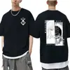 Camiseta Informal de Verano de Manga Corta Top Berserk Espada Viento Leyenda Qigus Dibujos Animados Animación Camiseta Estampada