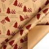 Papel de Regalo de Navidad de Rollo Grande Más Vendido Transfronterizo Ecológico Vintage Amarillo Papel Kraft para Manualidades de Árbol de Navidad DIY