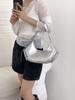 Retro Simples PU Em Forma De Bolsa Design De Nicho Feminino Estilo Coreano Distinto Ombro Axila Bolsa High-end Sense Dumpling Bag