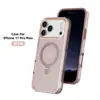 Adequado para iPhone 17 Capa Magnética Fosca Transparente Dois em Um 16Promax Pivot 15 Suporte Capa Protetora