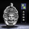 Colgante de guardián de plata de ley 999 para hombre, collar con mantra de seis palabras del año del zodíaco, colgante de Buda, colgante de coche, plata pura