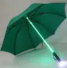 Paraguas de Mango Largo con Luz LED de Colores, Mango Creativo Iluminado, Paraguas Recto de Advertencia para Viajes Nocturnos, Paraguas Impermeable y a Prueba de Viento, Regalo