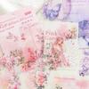 Adesivos de Papel PET série flores de fumaça e chuva material para colagem de diário de mão decoração adesivos 10 6