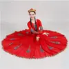 Nova Roupa de Xinjiang para Adultos, Saia de Dança de Abertura com Grande Balanço, Traje de Performance de Dança Uigur, Roupa Étnica de Performance de Palco para Mulheres