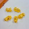 Tienda de oro Puzuo con accesorios de oro DIY gato echado cuentas de transferencia pulsera anillo accesorios de gato lindos mujeres