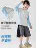 Camiseta deportiva de manga larga de secado rápido para niños, ropa deportiva de bádminton para estudiantes jóvenes, ropa con protección solar para niños mayores y niñas pequeñas, verano