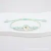 Directo del fabricante: Pulsera de cuentas de vidrio estilo coreano, fresca y sencilla, con cuentas de cerámica de Jingdezhen, regalo de flor de cerezo para amigas