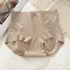 5506 # Ropa Interior Privada Cálida de Otoño e Invierno de Terciopelo Cálido Cepillado con Encaje Empalmado, Panties de Triángulo sin Costuras de Cintura Media con Entrepierna Antibacteriana 10A