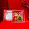 Nuevo Colgante de Hoja de Bodhi de Buda Zodiacal Oro Puro 999 12 Signos del Zodiaco Pegatinas para Teléfono Móvil Set de Caja de Regalo Venta al por Mayor
