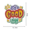 Novos Adesivos de Tecido Bordados com Citações Inspiradoras de Celebridades para Decoração de Roupas Adesivos de Patches de Letras Energia Positiva Patches Bordados Passar a Ferro
