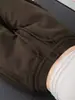 Calça casual cáqui estilo americano para mulheres, novo modelo outono 2026, cintura alta, cordão, modelagem solta, calça esportiva de perna larga