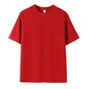 Camiseta de algodón chino de alta gama personalizada, algodón romano, manga corta para hombre, agradable para la piel y transpirable, cuello redondo, color liso, adecuada para primavera y otoño como capa base