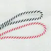 En stock 8 Lingote Poliéster Baja elasticidad Seda Rojo, Blanco y Negro Hilo Cuerda Cintura de Pantalón Cuerda de Sudadera Gorra Cuerda Núcleo Sólido Cuerda Redonda 1-12mm
