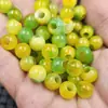 Jade Jade Amarillo Fei Cuentas de Agujero Grande Cuentas Sueltas de Jade Pulsera Collar Amarillo Fluorescente Accesorios de Joyería Cuentas de Jade Hechas a Mano