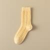 Calcetines de Cachemira para Mujer, Otoño e Invierno, de Media Pantorrilla, Forrados de Felpa, Engrosados, Cálidos, Color Sólido, Calcetines Slouch de Lana, Calcetines Largos Gruesos, Calcetines de Maternidad para Mujer