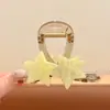 Pin de tiburón girly estilo universitario con lazo de alto valor en la parte posterior de la cabeza, pin de tamaño mediano, pasador de pelo con cuentas coreanas
