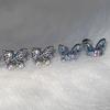 Pendientes de Mariposa Pequeños Coloridos Super Brillantes con un Toque de Alta Gama, Adecuados para Dormir y Bañarse, No Es Necesario Quitárselos, Tornillos para Cartílago