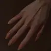 Anillo Popular Vintage de Circonita de Xiaohongshu para Mujer, Diseño de Nicho de Lujo Ligero, Anillo de Cola Ultradelgado, Anillo Abierto Geométrico