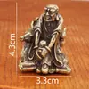 Estatua de Buda de los Dieciocho Arhats de Latón Arhat Fuhu Bajando Largo Juego Completo de Adornos Artesanía Creativa China para Escritorio Regalos