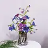 Jardín de Monet Morado Realista Avanzado Flor Artificial Retro Francés Flor de Mano Muebles para el Hogar Accesorios Suaves para Arreglos Florales Ramo de Flores
