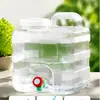 Cubo de almacenamiento de agua para coche de camping exterior, cubo de agua pura de gran capacidad con grifo, recipiente de agua de plástico portátil engrosado para uso doméstico