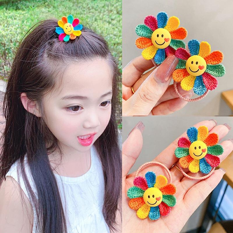 七彩向日葵发夹发圈