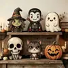 Modelo explosivo de produto de madeira para exportação, Ornamento de mesa de madeira em formato de rei do Halloween, Fornecido exclusivamente para atacado no mercado de pequenas mercadorias de Yiwu